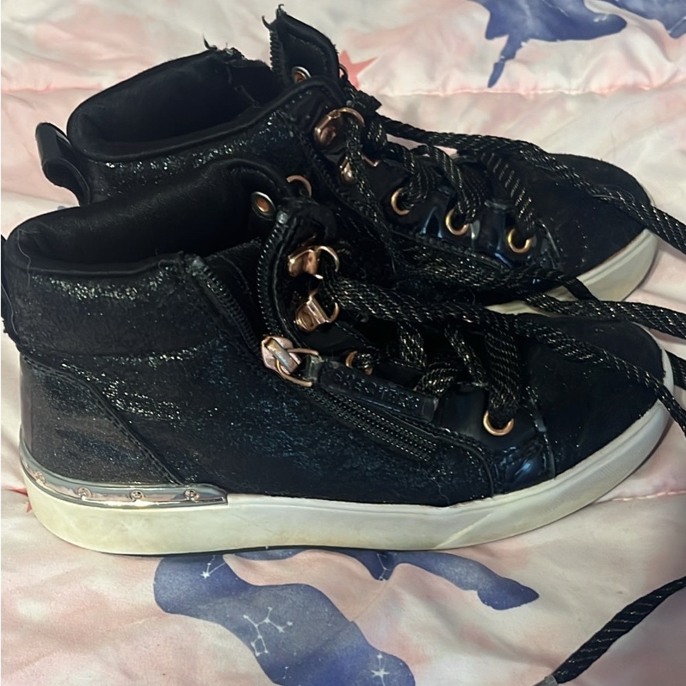 Skechers Black and White Kids High-Top Sneakers